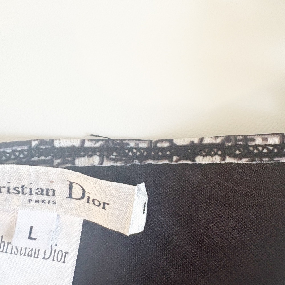 Christian Dior Womens Oblique Monogram Side Tie Luxury Bikini Bottoms Size L - Picture 4 of 6